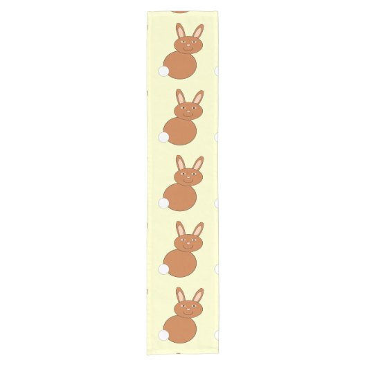 Happy Oaster Bunny Table Runner Kurzer Tischläufer (Vorderseite)