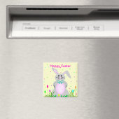 Happy Oaster Bunny Template Magnet (In Situ (Geschirrspüler))