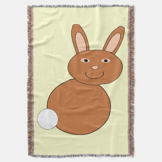 Happy Oaster Bunny Throw Blanket Decke (Vorderseite Vertikal)