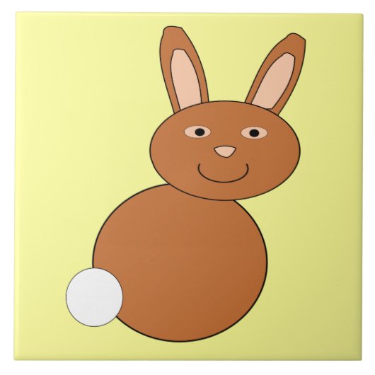 Happy Oaster Bunny Tile Fliese (Vorderseite)