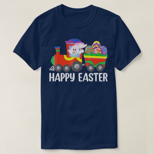 Happy Oaster Bunny Train Eggs Rabbit Kleinkind Jun T-Shirt (Design vorne)