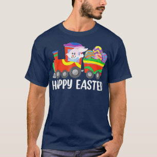 Happy Oaster Bunny Train Eggs Rabbit Kleinkind Jun T-Shirt
