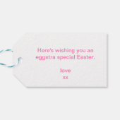 Happy Oaster Bunny Train Geschenkanhänger (Rückseite Horizontal)