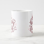 Happy Oaster Bunny Two-Tone Jumbo-Tasse (Vorderseite)