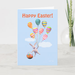Happy Oaster Bunny und Balloons Feiertagskarte