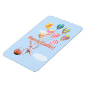 Happy Oaster Bunny und Balloons Magnet (Linke Seite)