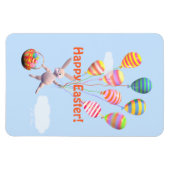 Happy Oaster Bunny und Balloons Magnet (Horizontal)