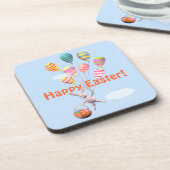 Happy Oaster Bunny und Balloons Untersetzer (Linke Seite)