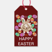 Happy Oaster Bunny und Eier Geschenkanhänger (Vorderseite)