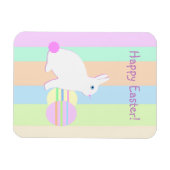 Happy Oaster Bunny und Eier Magnet (Horizontal)