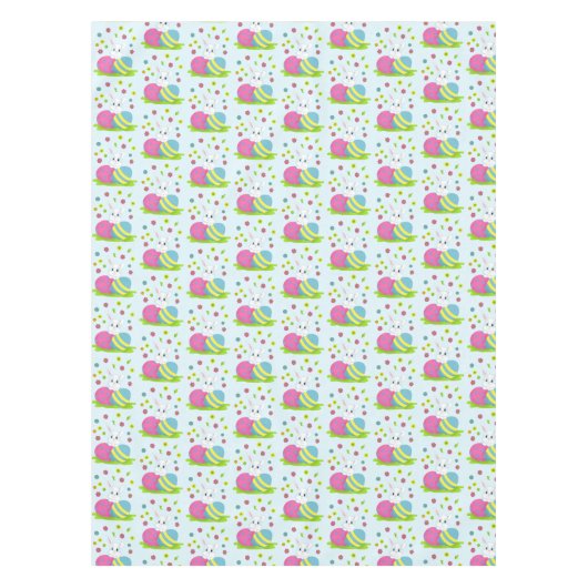 Happy Oaster Bunny und Eier Tischdecke (Vorderseite)