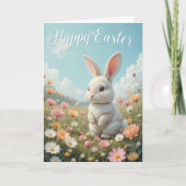 Happy Oaster Bunny und farbenfrohe Eier Karte (Vorderseite)