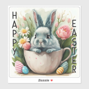 Happy Oaster Bunny - Vinyl Sticker