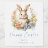 Happy Oaster Bunny Weinetikett (Einzelnes Label)