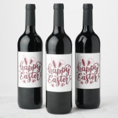 Happy Oaster Bunny Weinetikett (Flaschen)