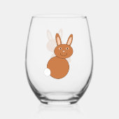 Happy Oaster Bunny Weinglas Ohne Stiel (Rückseite)