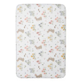 Happy Oaster Bunny Wildblumen Niedlich Kinder Bad Badematte (Vorderseite Vertikal)