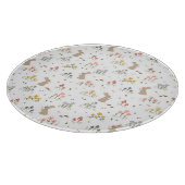 Happy Oaster Bunny Wildblumen Niedlich Küche Dekor Schneidebrett (Ecke)