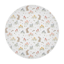 Happy Oaster Bunny Wildblumen Niedlich Küche Dekor Schneidebrett