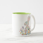 Happy Oaster Bunny Zweifarbige Tasse (VorderseiteRechts)
