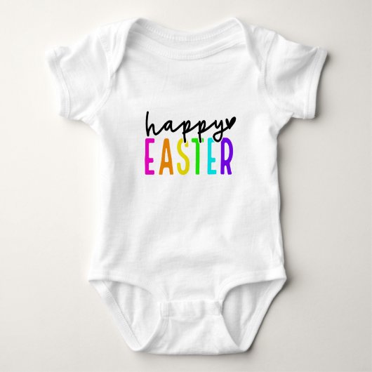 Happy Oaster bunt Baby Strampler (Vorderseite)