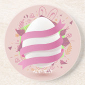 Happy Oaster bunt Ei Getränkeuntersetzer (Vorne)