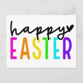 Happy Oaster bunt Feiertagspostkarte (Vorderseite)