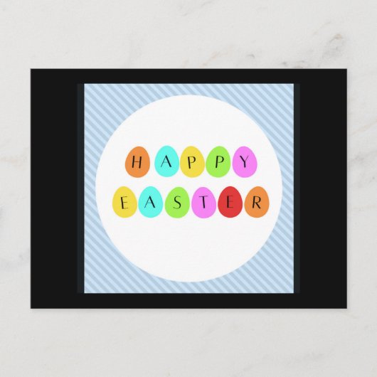 Happy Oaster bunte Eier Postkarte (Vorderseite)