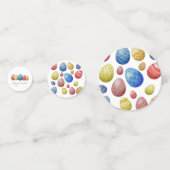 Happy Oaster - bunte Eierspeisen Tafelgeschenk Konfetti (Rückseiten)