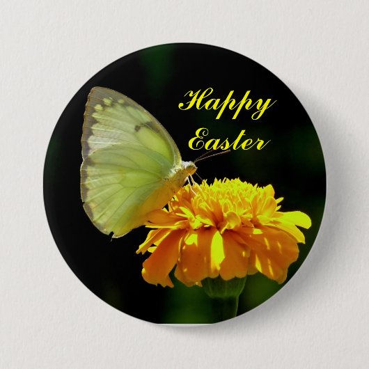 Happy Oaster Butterfly Button (Vorderseite)