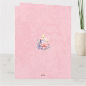 Happy Oaster Candle Blume Karte (Rückseite)