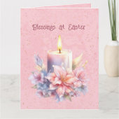 Happy Oaster Candle Blume Karte (Vorderseite)