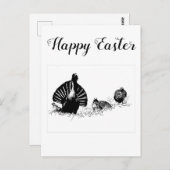 Happy Oaster Capercaillies Jäger Postkarte (Vorne/Hinten)