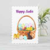 Happy Oaster Card Einladung (Stehend Vorderseite)