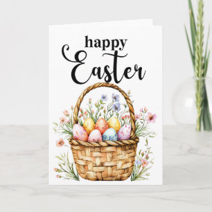 Happy Oaster Card, Osterkorbkarte Feiertagskarte