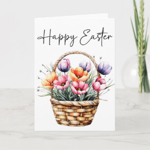 Happy Oaster Card, Osterkorbkarte Feiertagskarte