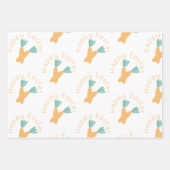 Happy Oaster Carrot Bunch Floral Geschenkpapier Set (Vorderseite 3)