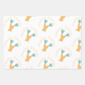 Happy Oaster Carrot Bunch Floral Geschenkpapier Set (Vorderseite 2)