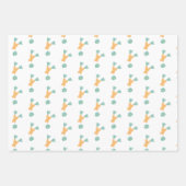 Happy Oaster Carrot Bunch Floral Geschenkpapier Set (Vorderseite)