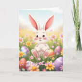 Happy Oaster | Cartoon Bunny Inside Colour Page Karte (Vorderseite)