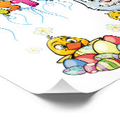 Happy Oaster Cartoon Fotodruck (Ecke)