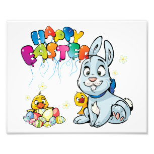 Happy Oaster Cartoon Fotodruck
