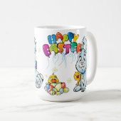 Happy Oaster Cartoon Kaffeetasse (VorderseiteRechts)