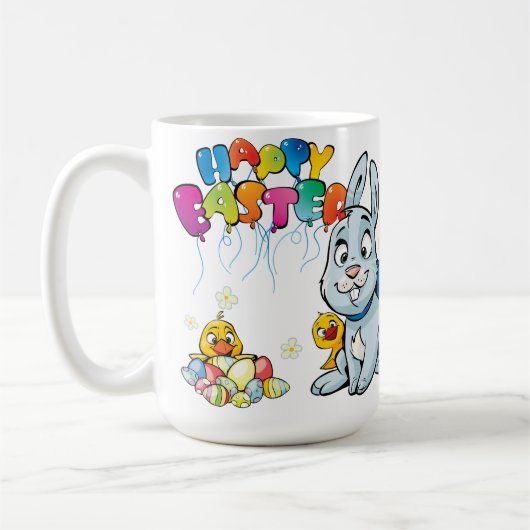 Happy Oaster Cartoon Kaffeetasse (Links)
