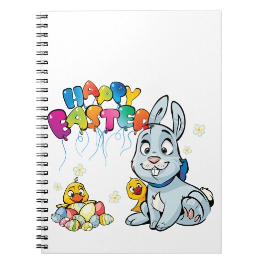 Happy Oaster Cartoon Notizblock (Vorderseite)