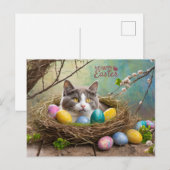 Happy Oaster Cat Feiertagspostkarte (Vorne/Hinten)