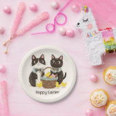 Happy Oaster Cats Osterkörbe Baby Chicks Pappteller (Party)