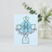 Happy Oaster Celtic Knot Cross Postcard Postkarte (Stehend Vorderseite)