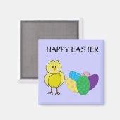 Happy Oaster Chick and Eggs Magnet (Vorderseite/Rückseite)