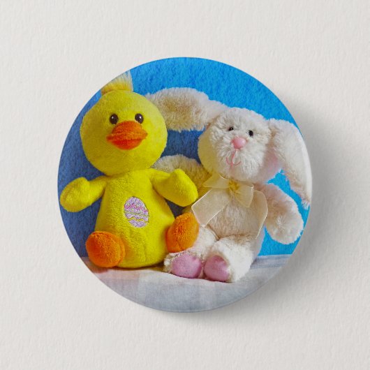 Happy Oaster Chick + Bunny Button (Vorderseite)